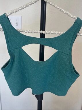 lululemon athletica Teal Green Patterned active bra top